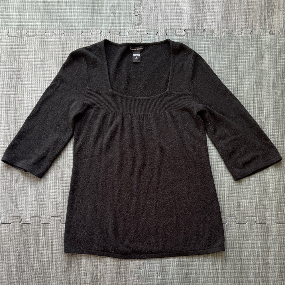 New York & Company Black 3/4 Sleeve Top - Women’s Size M